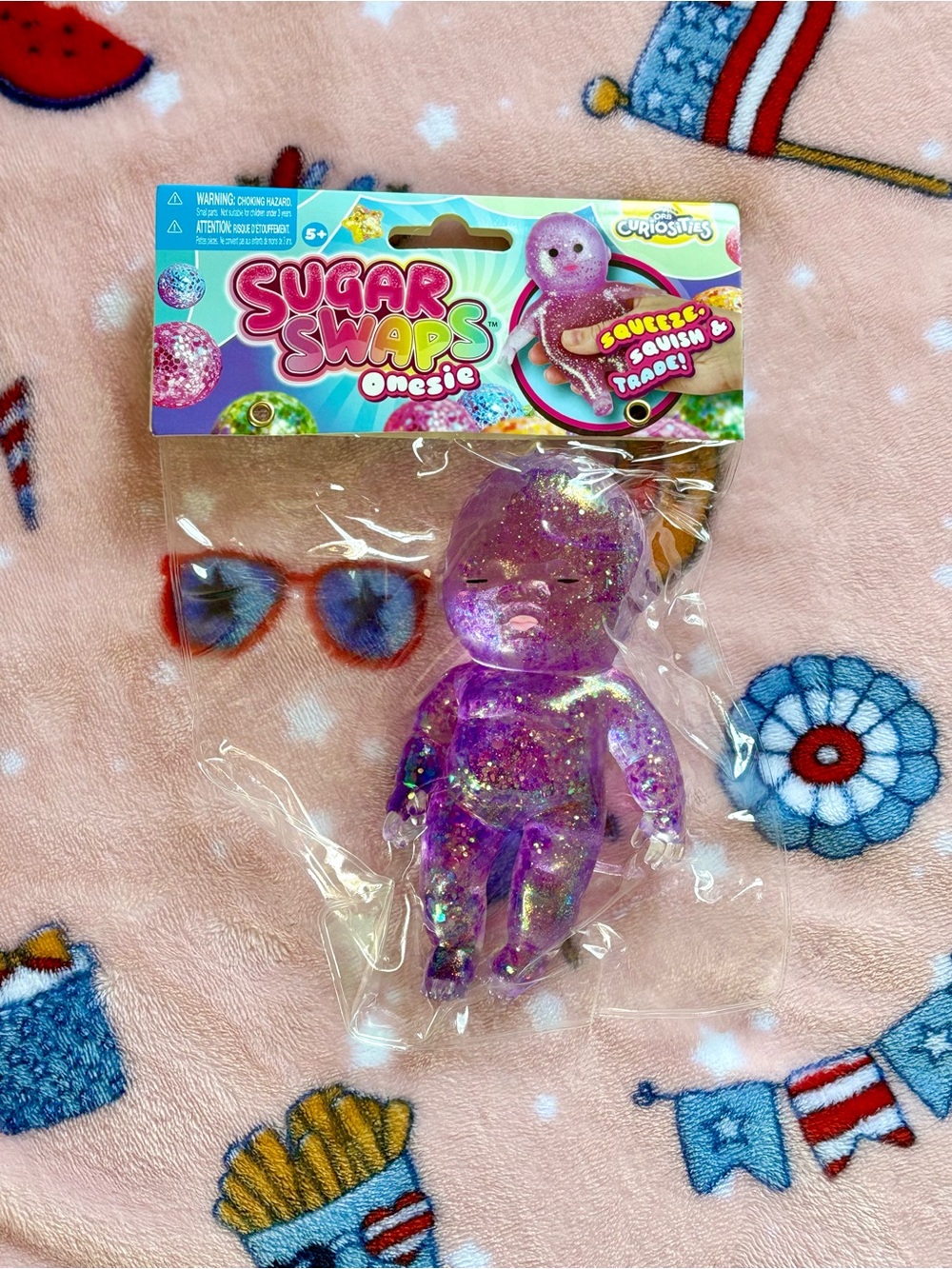 Sugar Swaps Onesie Glitter Squishy Baby Purple